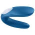 Satisfyer Double Whale - pāru vibrators ar 2 motoriem zils