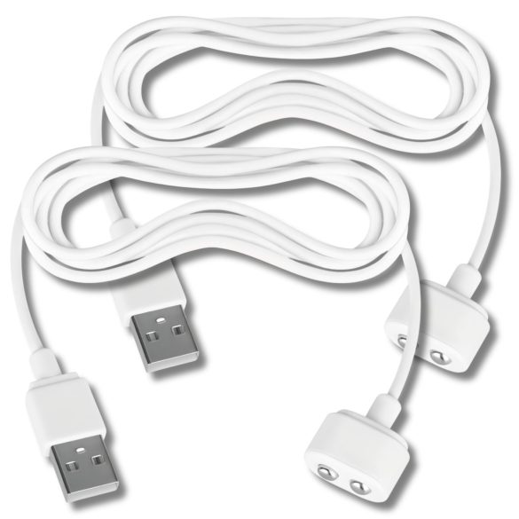 Satisfyer - magnētiskais USB uzlādes kabelis - 2gab (balts)