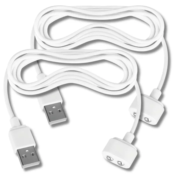 Satisfyer - magnētiskā USB uzlādes kabelis 2 gab baltā krāsā