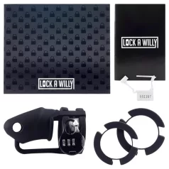   LOCK A WILLY - silikona dzimumlocekļa būris ar atslēgu melns