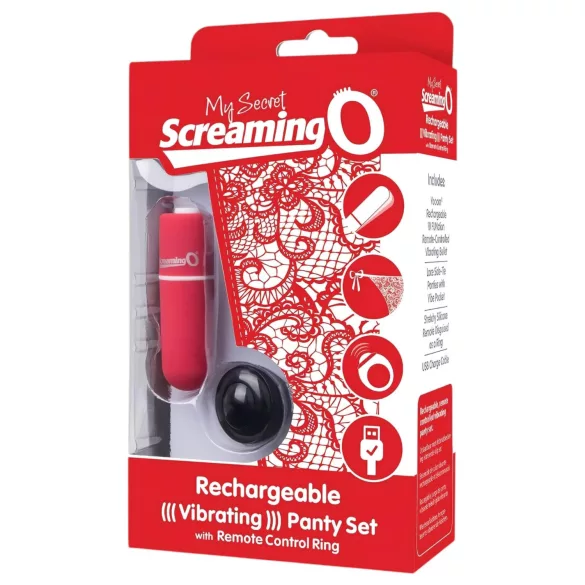 Screaming O vibrējošas biksītes sarkanas S-L