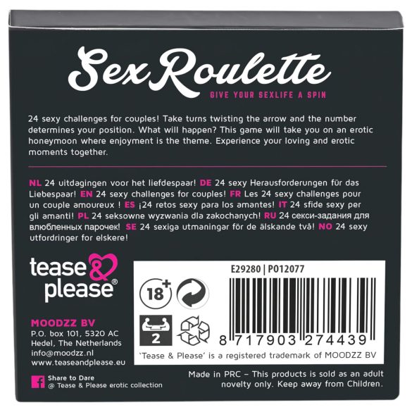 Sex Roulette Love & Married - intīma galda spēle pāriem 10 valodās