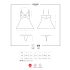 Obsessive 810-BAB-2 - mežģīņu babydoll un stringi (balts) - L/XL