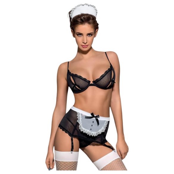 Obsessive Maidme - istabenieces kostīmu komplekts (6 daļas) - L/XL