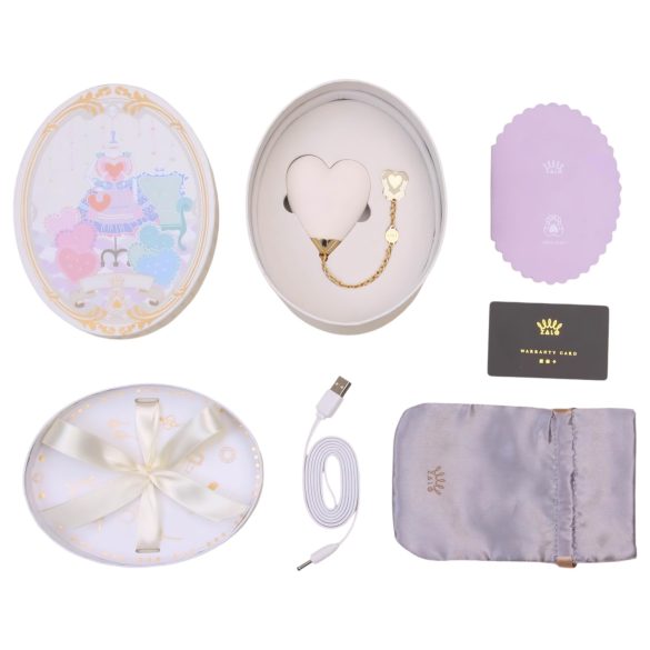 ZALO Baby Heart - viedais ūdensizturīgs klitora vibrators (balts)