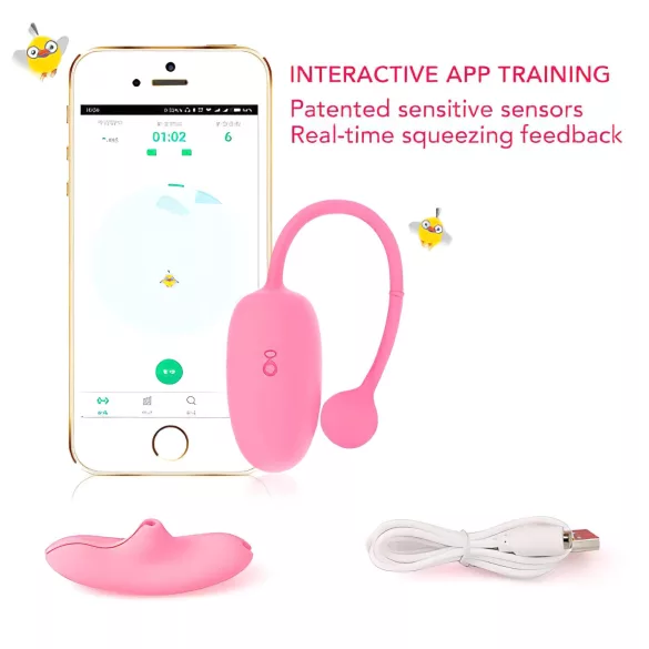 Magic Motion Kegel Coach - vibrējoša geišas bumbiņa rozā