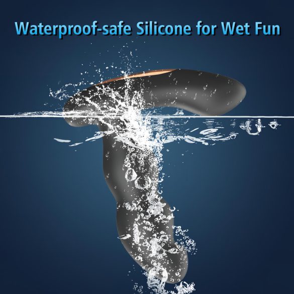 Aixiasia Hiross - anālais vibrators ar rotāciju melns