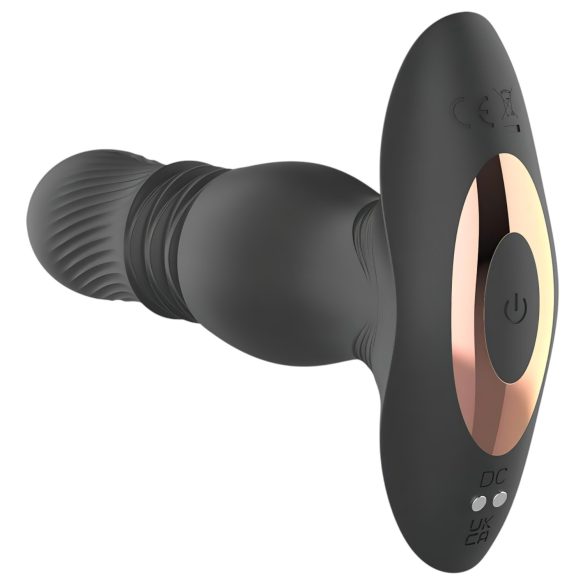 Aixiasia Roy - akumulatora anālais vibrators ar tālvadību melns