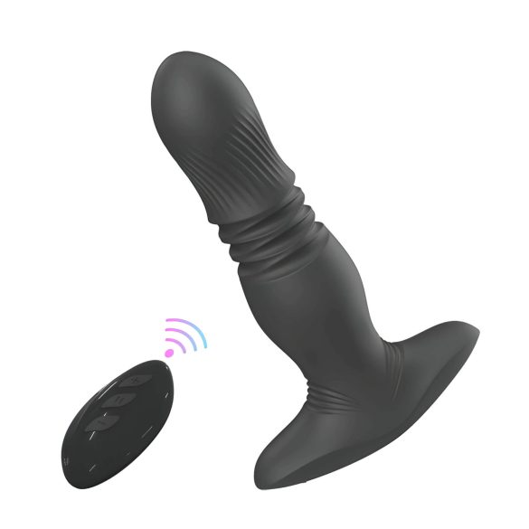 Aixiasia Roy - akumulatora anālais vibrators ar tālvadību melns