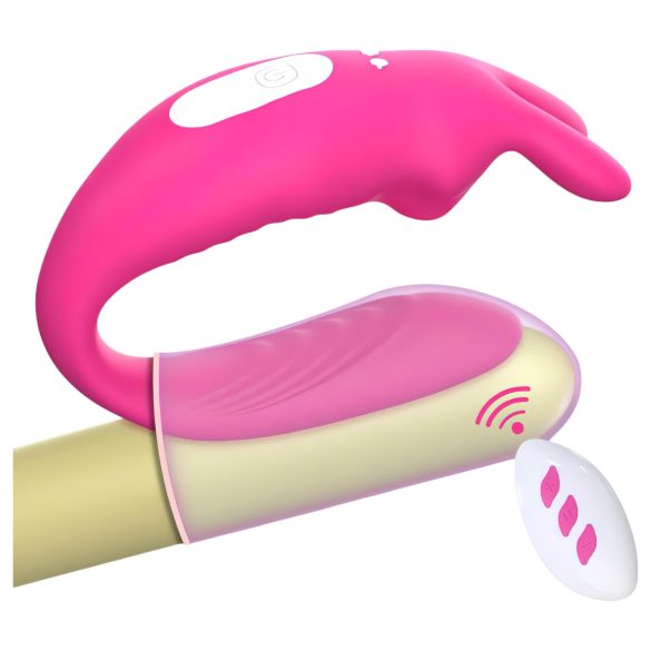 Aixiasia Hera - uzlādējams, vadāms pāru vibrators (rozā)