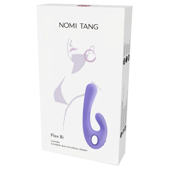 Nomi Tang Flex Bi - uzlādējams vibrators ar klitora stimulatoru, violets