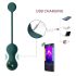 Magic Motion Crystal Duo - viedā geišu bumbiņu komplekts - (zaļš)