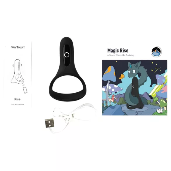 Magic Motion Rise - viedais vibrējošais akumulatora erekcijas gredzens melns