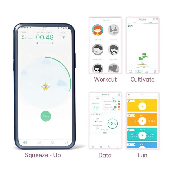Magic Motion FitCute - viedais geišas bumbiņš ar akumulatoru, zaļš