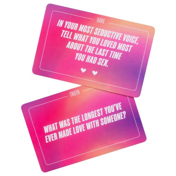 Tease&Please - pāru spēle jautājumi un izaicinājumi angļu valodā