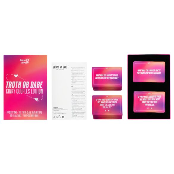 Tease&Please - pāru spēle jautājumi un izaicinājumi angļu valodā