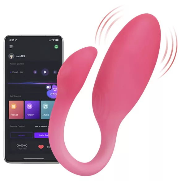 Magic Motion Flamingo Max - lietotnes vadāms vibrējošs olas formas stimulators (rozā)