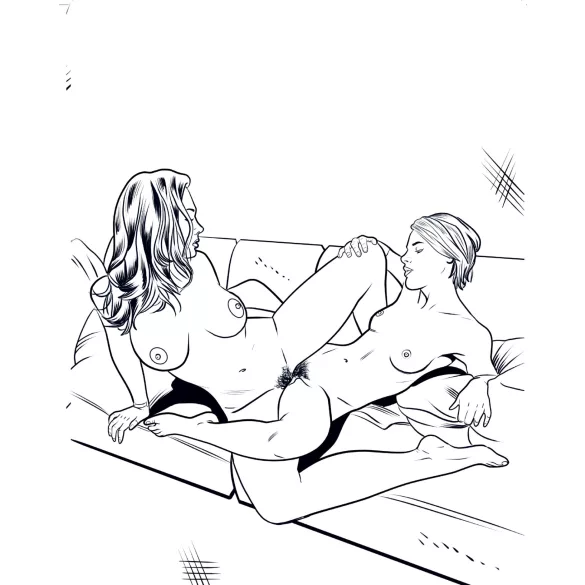 WoodRocket pieaugušo lesbiešu porno krāsojamā grāmata