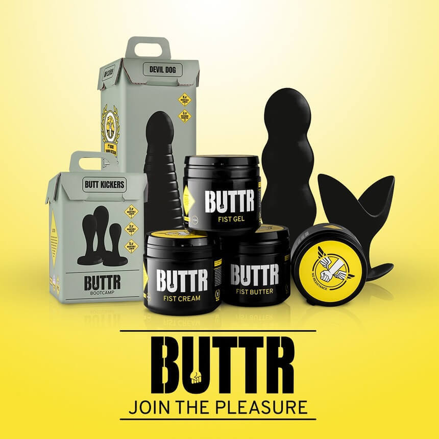 BUTTR fisting produkti: fisting gels, fisting dildo, fisting cimds | Desirel.lv Sex Shop - 100% diskrēti