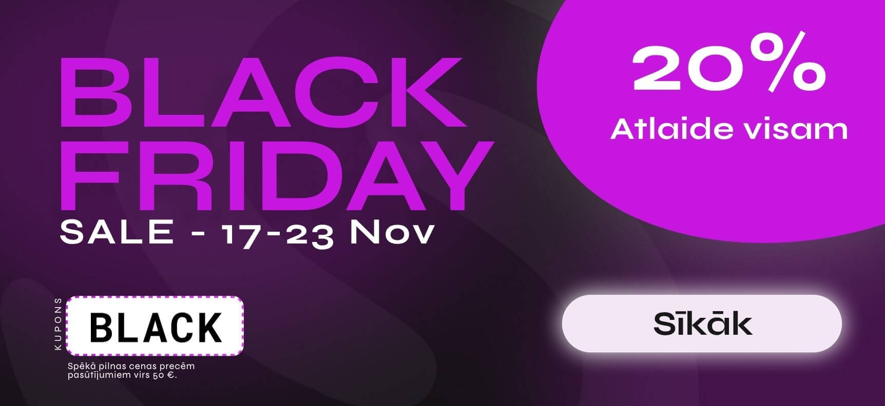 Black Friday 20% atlaide uz visu | Desirel.lv Sex Shop